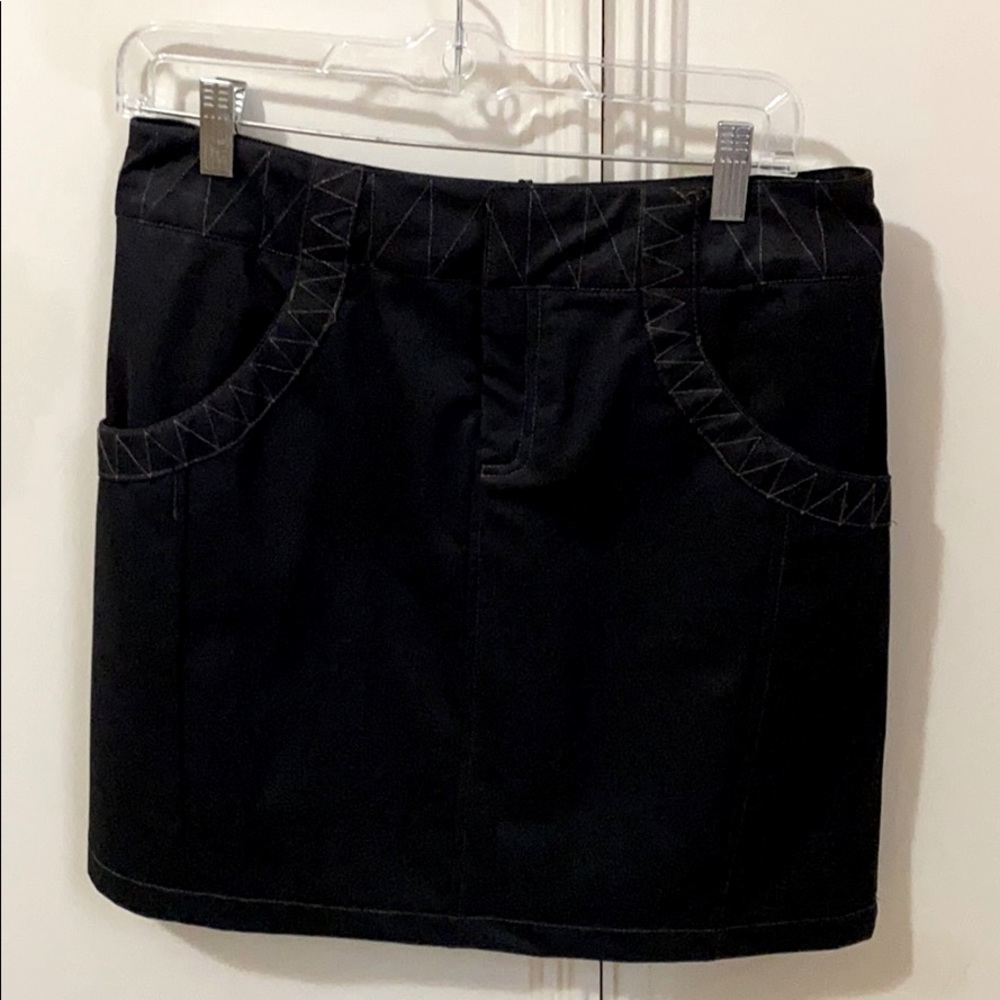 Black mini skirt